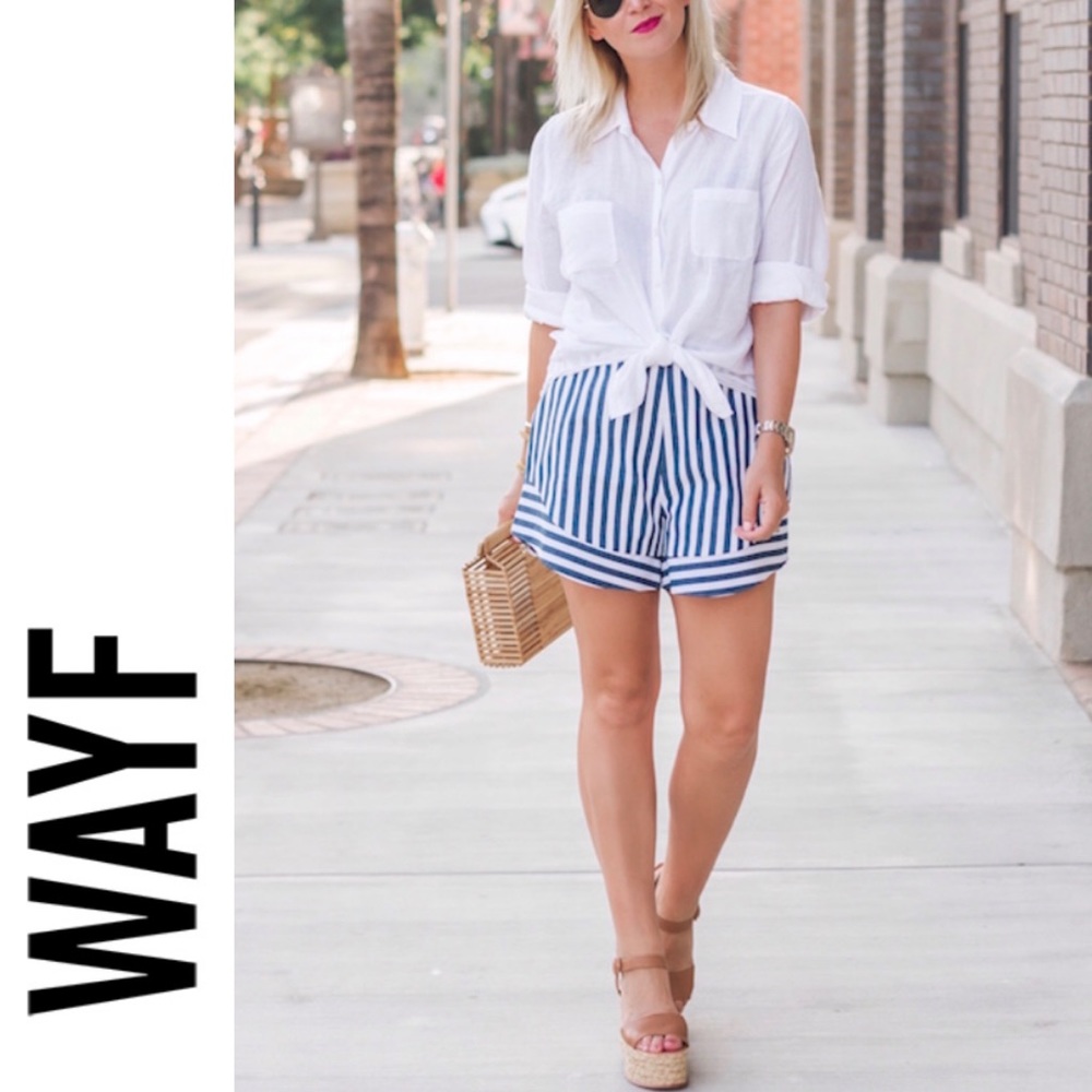 NWT Wayf Stripe Chester Shorts XS